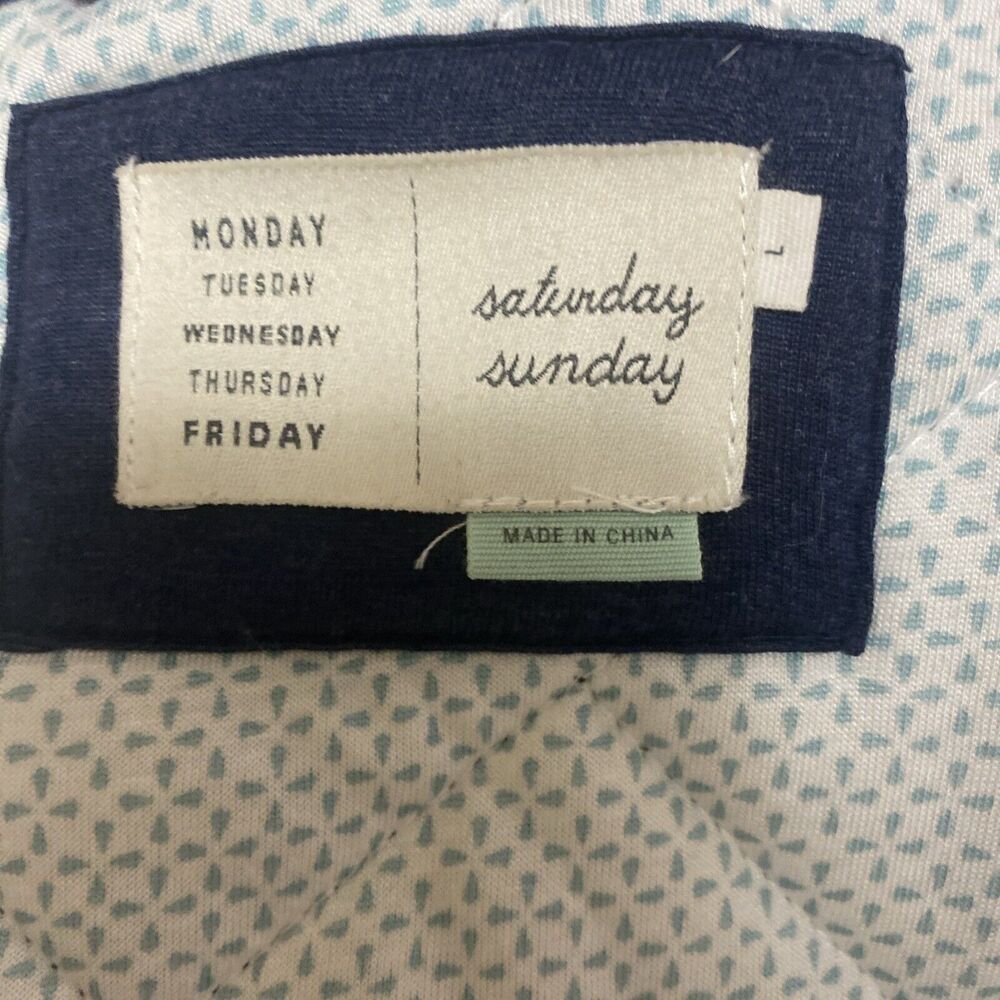 Anthropologie Saturday Sunday Women's Hooded Gwynn Quilted Jacket Blue Large - Picture 5 of 7